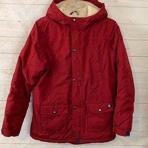 Lands End | Boys size L (14-16) Red Hooded Winter coat